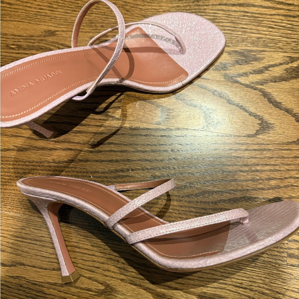 Amina muaddi sandals from ssense